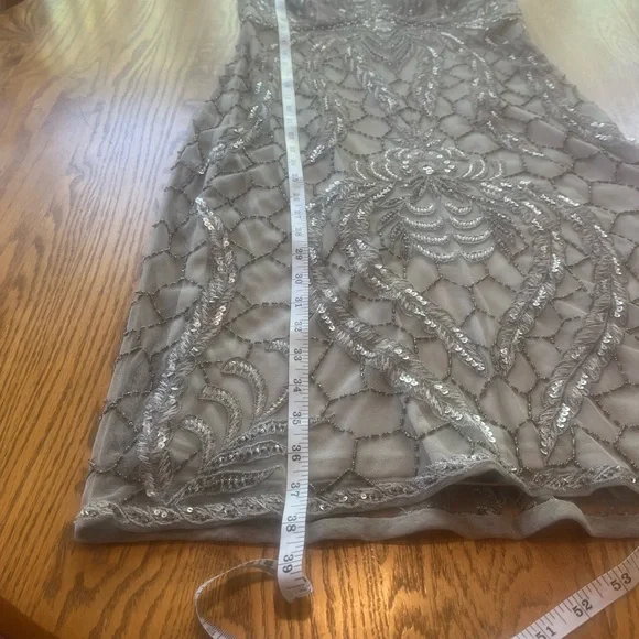 Sue Wong Nocturne Lace Beaded Sequined Sleeveless Cocktail Sheath Dress 4 - Picture 7 of 10